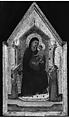 Madonna and Child Enthroned with Two Donors, Goodhart Ducciesque Master (Italian, Siena, active ca. 1315–30), Tempera on wood, gold ground