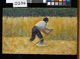 The Mower, Georges Seurat (French, Paris 1859–1891 Paris), Oil on wood