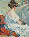 Woman with a Cat, Louis Valtat (French, Dieppe 1869–1952 Paris), Oil on canvas