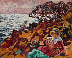 Woman on the Seashore (Jeune Femme sur les rochers à Anthéor), Louis Valtat (French, Dieppe 1869–1952 Paris), Oil on canvas