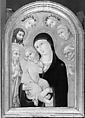 Madonna and Child with Saints Jerome, Bernardino, John the Baptist, and Anthony of Padua and Two Angels, Sano di Pietro (Ansano di Pietro di Mencio) (Italian, Siena 1405–1481 Siena), Tempera on wood, gold ground