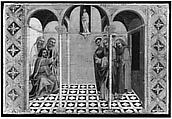 Saints Cosmas and Damian and Their Brothers before the Proconsul Lycias, Style of Icilio Federico Ioni (Italian, Siena 1866–1946 Siena), Tempera and gold on wood, Italian