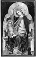 Madonna and Child Enthroned with Two Donors, Lorenzo Veneziano (Italian, Venice, active 1356–72), Tempera on wood, gold ground