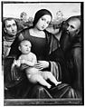 Madonna and Child with Saints Francis and Jerome, Francesco Francia (Italian, Bologna ca. 1447–1517 Bologna), Oil and gold on wood