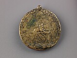 Medal:  Bust of Carlo Borromeo, Bronze (copper alloy with dull yellowish
natural patina and remains of an abraded black patina), Italian, Milan (?)