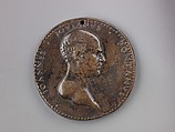 Portrait medal of Giovanni Giovano Pontano, Adriano Fiorentino (Adriano di Giovanni de' Maestri) (Italian, Florence (?) born ca. 1450–60, died 1499 Florence), Bronze (Copper alloy with brown patina and remnants of black lacquer or wax).