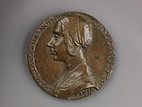 Portrait medal of Camilla Buondelmonti Salviati (obverse); Personification of Hope (reverse), Style of Niccolò Fiorentino (Niccolò di Forzore Spinelli) (Italian, Florence 1430–1514 Florence), Bronze