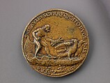 Portrait medal of Cardinal Francesco degli Alidosi (obverse); Jupiter and Signs of the Zodiac (reverse), Francesco Francia (Italian, Bologna ca. 1447–1517 Bologna), Bronze (copper alloy with a honey-colored
patina).