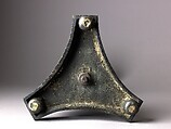 Candlestick with figures of caryatids and putti, Italian  , Venice (?), Copper alloy, with dark green to black patina., Italian, Venice (?)