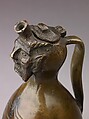 Aquamanile in the Form of a Gourd with a
Human Head, Bronze; quaternary copper alloy (62.8% copper, 18.3% lead; 11.9% zinc, 7% tin); with a thin layer of dark patina., German