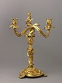 Candlestick with Two Branches, Gilt bronze., French, Paris