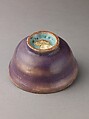 Bowl, Stoneware with turquoise and purple glazes., Chinese (?)
