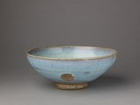 Deep bowl, Jun ware, Chinese  , Yuan Dynasty, Stoneware with blue glaze., Chinese