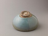 Deep bowl, Jun ware, Chinese  , Jin/Yuan Dynasty, Stoneware with splashed blue glaze., Chinese
