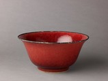 Bowl, Chinese  , Qing Dynasty, Porcelain with Sang de Boeuf glaze., Chinese