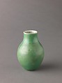 Vase, Chinese  , Qing Dynasty, Porcelaneous stoneware with apple-green glaze., Chinese