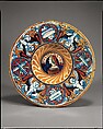 Plate (tondino), probably workshop of Maestro Giorgio Andreoli (Italian (Gubbio), active first half of 16th century), Maiolica (tin-glazed earthenware)