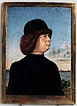 Portrait of Alvise Contarini(?); (verso) A Tethered Roebuck, Jacometto (Jacometto Veneziano) (Italian, active Venice by ca. 1472–died before 1498), Oil on wood; verso: oil and gold on wood