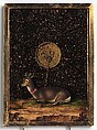 Portrait of Alvise Contarini(?); (verso) A Tethered Roebuck, Jacometto (Jacometto Veneziano) (Italian, active Venice by ca. 1472–died before 1498), Oil on wood; verso: oil and gold on wood