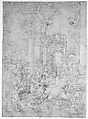 Adoration of the Magi, Flemish  , first quarter of the sixteenth century, Pen and light brown and grayish brown ink over traces of black chalk; original borderline all around., Flemish, Antwerp
