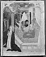 Saint Catherine of Siena Beseeching Christ to Resuscitate Her Mother, Giovanni di Paolo (Giovanni di Paolo di Grazia) (Italian, Siena 1398–1482 Siena), Tempera and gold on wood