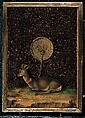 Portrait of Alvise Contarini(?); (verso) A Tethered Roebuck, Jacometto (Jacometto Veneziano) (Italian, active Venice by ca. 1472–died before 1498), Oil on wood; verso: oil and gold on wood