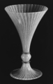 Goblet, Colorless (slightly gray) and opaque white nonlead glass. Blown, 