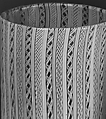 Beaker (Stangenglas), Colorless (slightly gray) and opaque white nonlead glass; pewter mount. Blown, "vetro a retorti"., probably south Lowlands; possibly Bohemia or Saxony