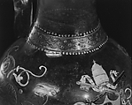 Armorial jug, Colorless (slightly gray) nonlead glass. Blown, enameled, gilt., Italian (Venice)