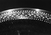 Armorial tazza, Colorless (slightly gray) nonlead glass.  Blown, enameled, gilt., Italian (Venice)