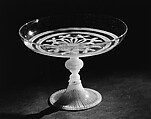 Tazza, Colorless (slightly gray) and opaque white nonlead glass. Blown, "vetro a retorti", pincered., Venetian or façon de Venise
