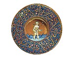 Dish (tondino), Italian  , Gubbio, early 16th century, Maiolica (tin-glazed earthenware), Italian, Gubbio