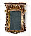 Tabernacle mirror frame, Poplar and walnut, Italian, South Lombardy