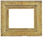 Reverse cassetta frame, Oak. Carved, gilt; brown-red bole, dragon's blood., Southern French