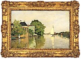 Ogee frame, Oak lower moldings; lime upper moldings. Carved, gilt; orange bole., French