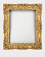 Largillière frame, Oak lower moldings and feather keys; lime upper moldings., French