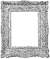 Ogee frame, Oak. Carved, gilt; red-orange bole., French