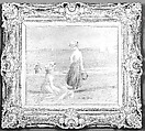 Swept frame, Oak lower moldings and feather keys; lime upper moldings. Carved, gilt; orange-brown bole., French