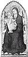 Engaged molding on a polyptych panel, Poplar. Carved, gilt: deep red bole. , Sienese