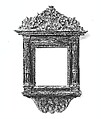 Tabernacle frame, Poplar back frame with walnut upper moldings., Italian, Tuscany