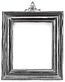 Cassetta frame, Poplar half-lapped back frame with applied ebony and ebonized pearwood upper moldings., Italian, Veneto