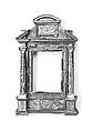Tabernacle frame, Pine back frame and carcass with applied sawn ebony veneer and scraped moldings. Columns: tortoiseshell veneer with hollow bronze capitals and bases., Austrian, Salzburg