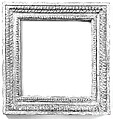 Frame made from fragment of architectural molding, Walnut, Italian, Rome