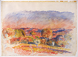Landscape, Auguste Renoir (French, Limoges 1841–1919 Cagnes-sur-Mer), Watercolor on off-white laid paper