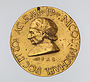 Portrait medal of Niccolò Michiel (obverse); Alidea Contarini (reverse), Fra Antonio da Brescia (active ca. 1485–1525), Gilt bronze, Italian, Venice