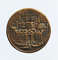 Portrait medal of Dido, Queen of Carthage (obverse); A View of Carthage (reverse), Alessandro Cesati (Italian, born Cyprus, active 1538–64), Bronze (Copper alloy with light brown
patina).