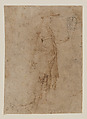 A Young Man in Armor, Facing Right, Attributed to Arcangelo di Cola da Camerino (Italian, born Macerata(?), active 1416–29), Pen and brown ink, brown wash.