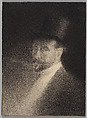 Self-Portrait, Charles Angrand (French, Criquetot-sur-Ouville 1854–1926 Rouen), Conté crayon (graphite border on all edges) on white laid paper mounted on board