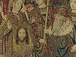 Emperor Vespasian Cured by Veronica's Veil, Wool, silk, and gilt-metal-strip-wrapped silk in slit, dovetailed, and double interlocking tapestry weave., Flemish, Brussels
