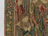 Emperor Vespasian Cured by Veronica's Veil, Wool, silk, and gilt-metal-strip-wrapped silk in slit, dovetailed, and double interlocking tapestry weave., Flemish, Brussels
